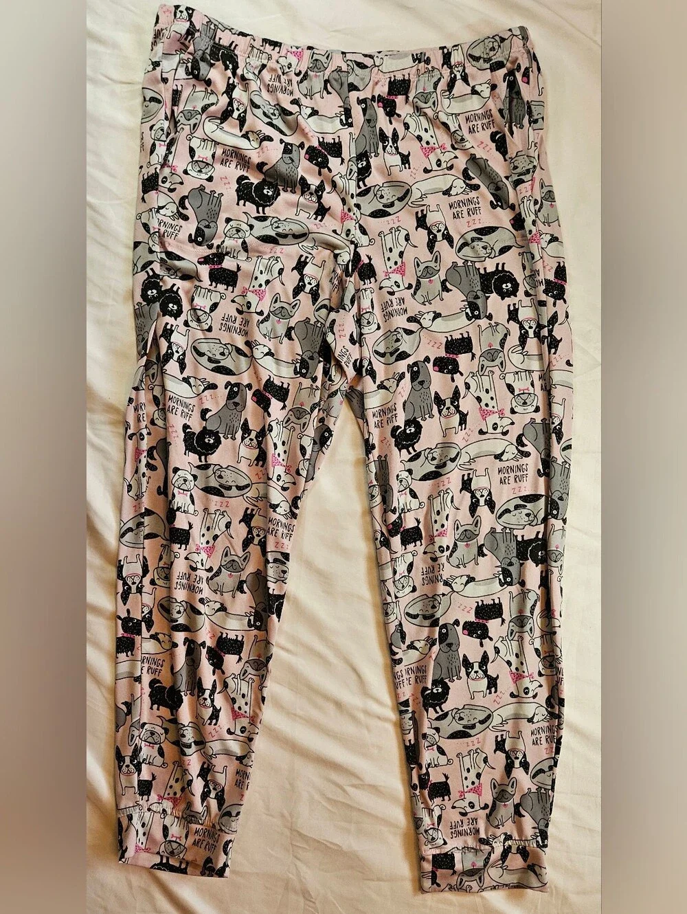 Secret Treasures Womens Pink And Dog Pattern Elastic Waist Pajama Pants Size L - Picture 1 of 11